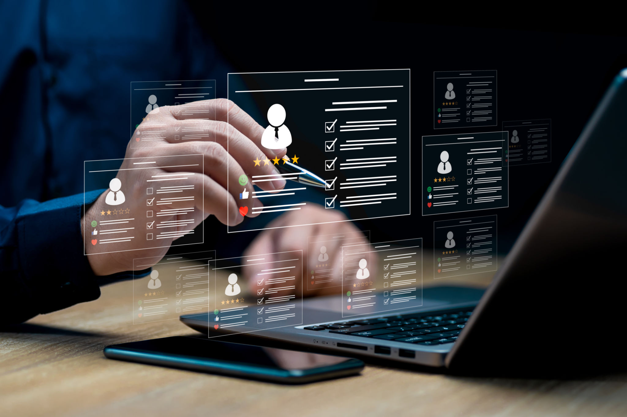 Digital candidate screening interface